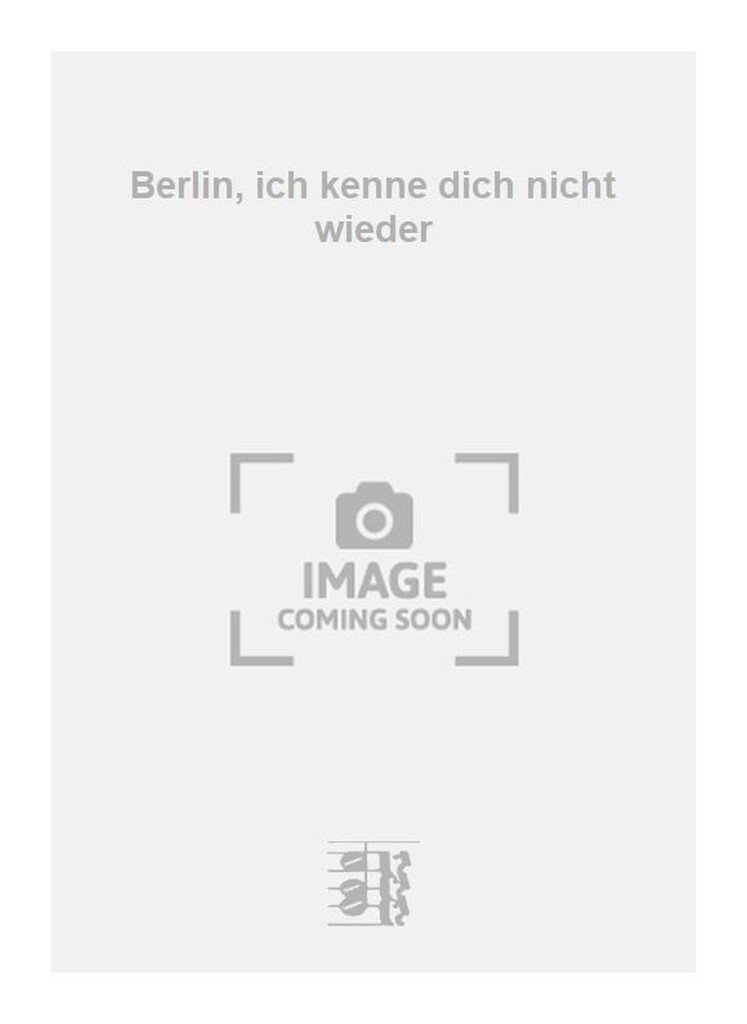 Berlin, ich kenne dich nicht wieder
